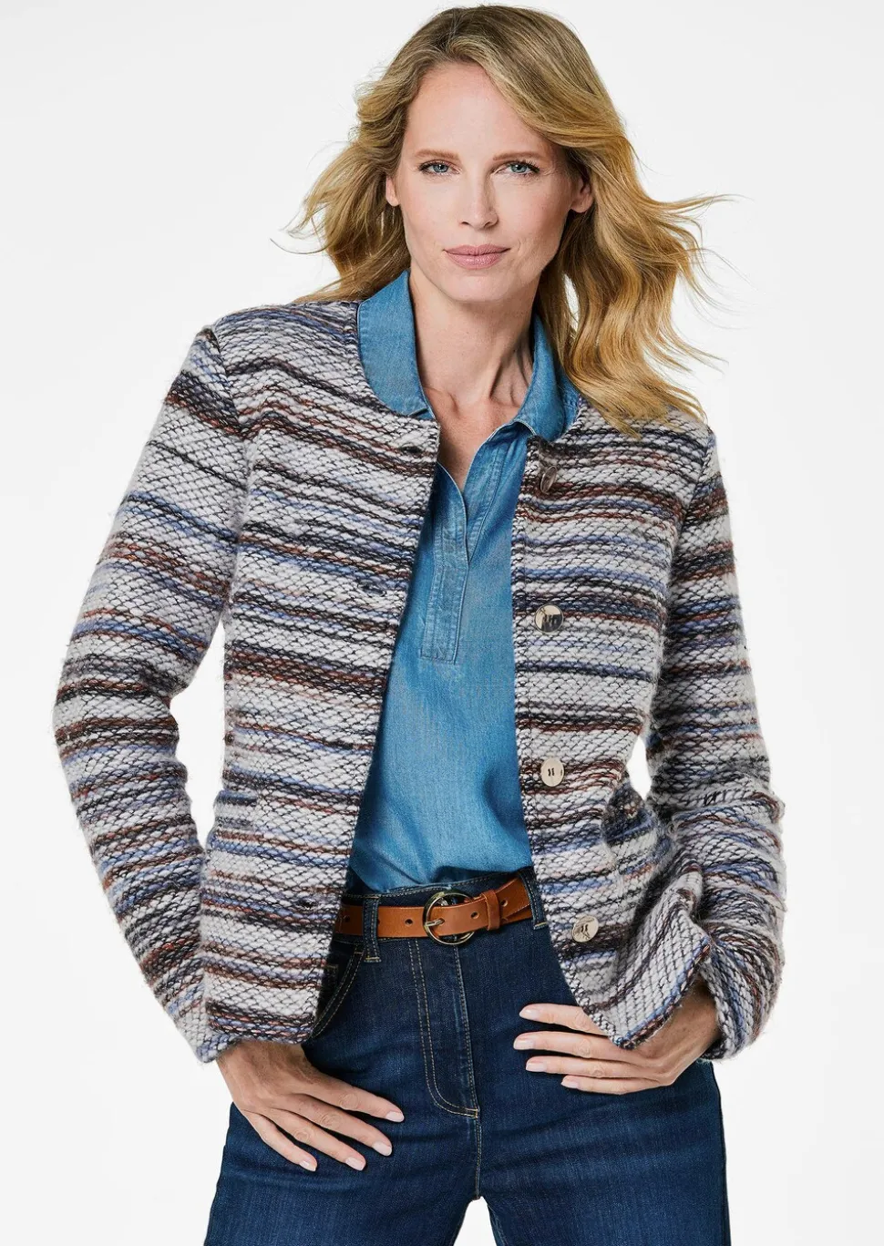 Veste aspect rayé