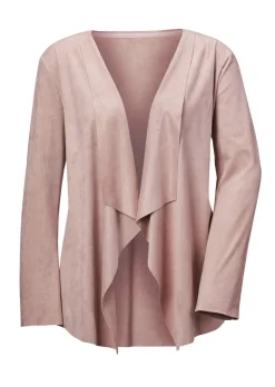 Veste aspect velours avec col bénitier