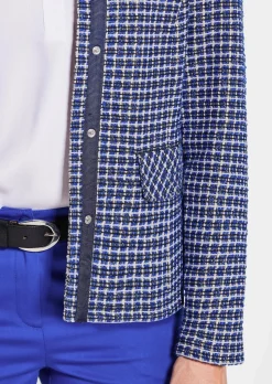 Veste avec motif, aspect carreaux