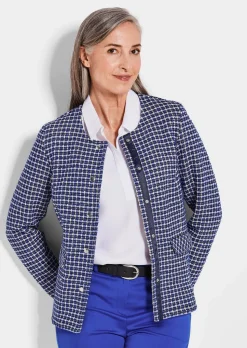 Veste avec motif, aspect carreaux