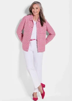 Veste avec motif pied-de-poule