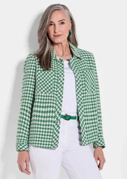 Veste avec motif pied-de-poule