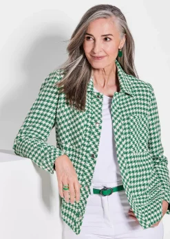 Veste avec motif pied-de-poule