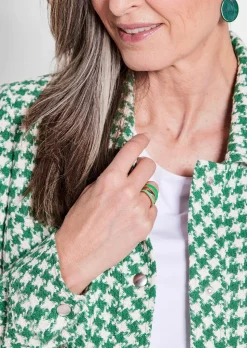 Veste avec motif pied-de-poule
