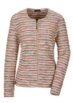Veste bouclette à rayures