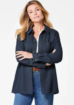 Veste chemisier aspect bouclette