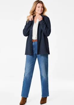 Veste chemisier aspect bouclette