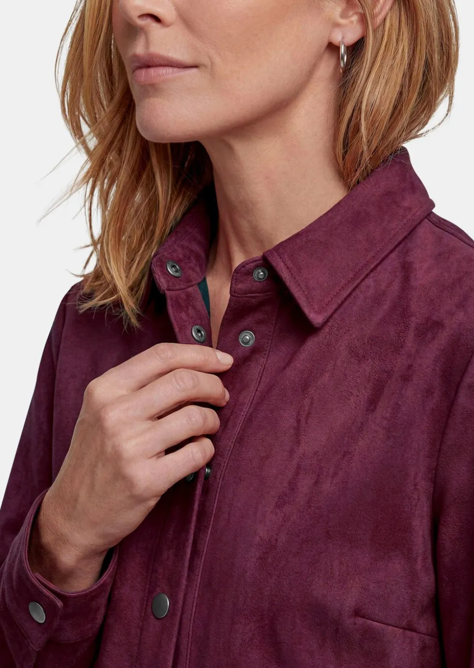 Veste chemisier confortable aspect daim