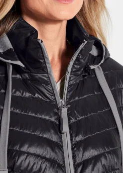 Veste à col droit