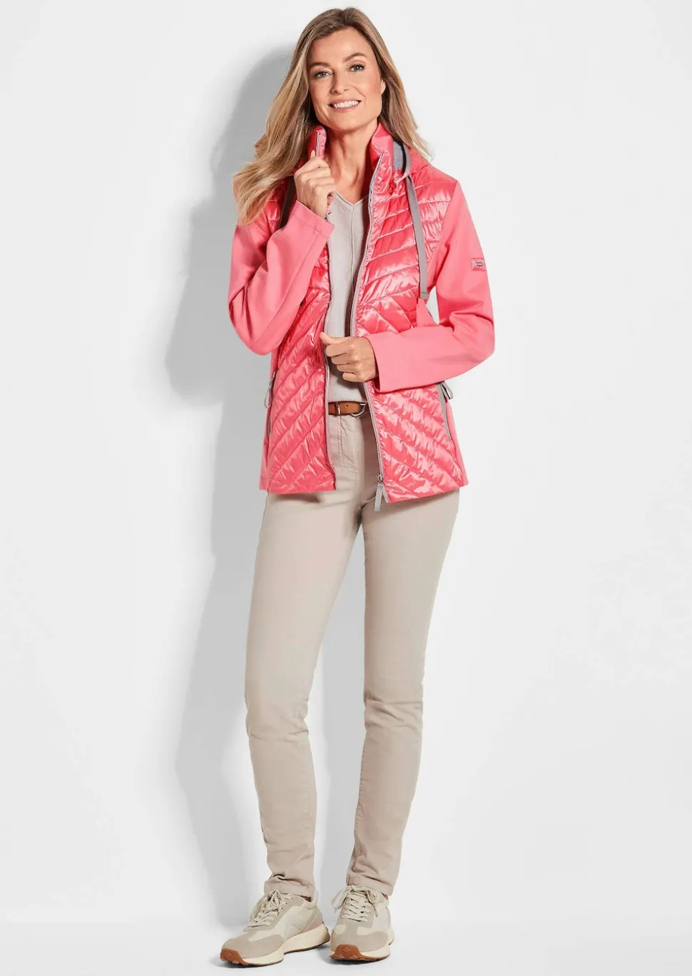 Veste à col droit