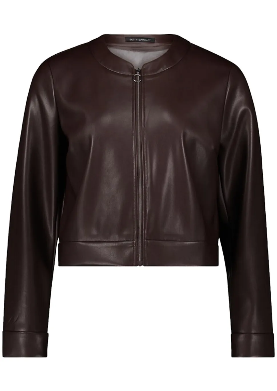 Veste courte en similicuir suédé