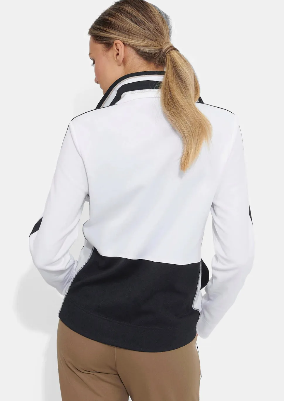 Veste de loisirs à l'aspect rayé