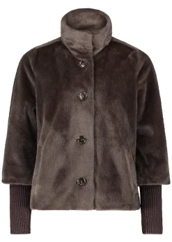 Veste de mi-saison, aspect fourrure