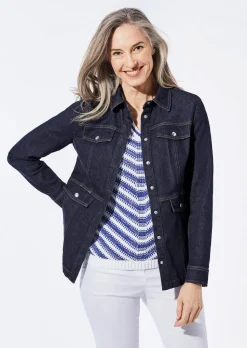Veste en jean aux détails sport