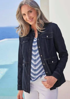 Veste en jean aux détails sport