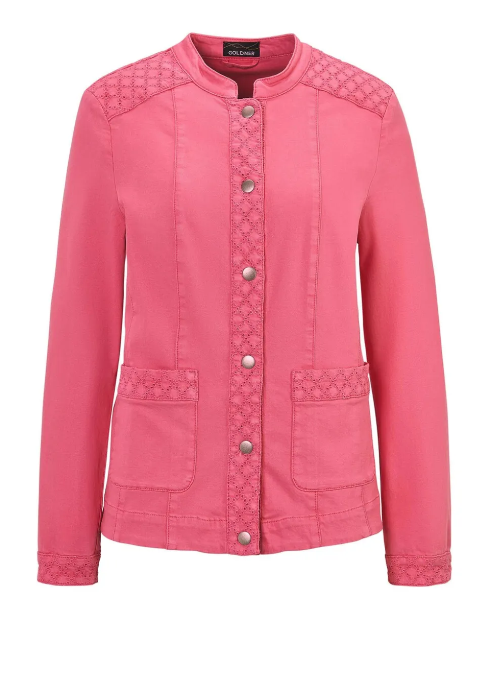Veste en jean à dentelle ajourée