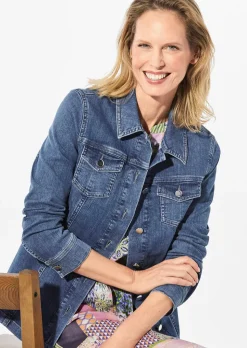 Veste en jean intemporelle agrémentée de détails séduisants