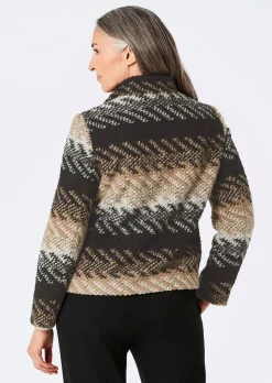 Veste en laine avec motif jacquard