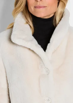 Veste en teddy avec col montant