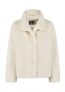Veste en teddy avec col montant
