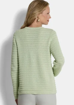 Veste en tricot ajouré pur coton