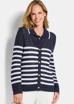 Veste en tricot avec col polo