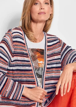 Veste en tricot avec motif à rayures