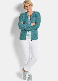 Veste en tricot avec zip sous patte