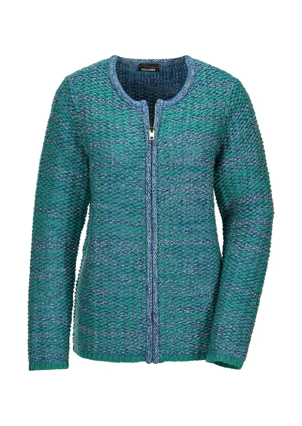 Veste en tricot avec zip sous patte