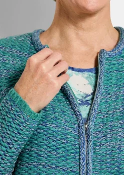 Veste en tricot avec zip sous patte