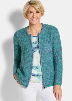 Veste en tricot avec zip sous patte