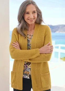 Veste en tricot doux, façon cardigan