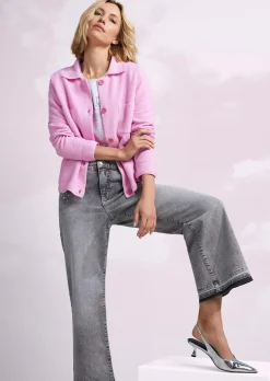 Veste en tricot, façon chemisier