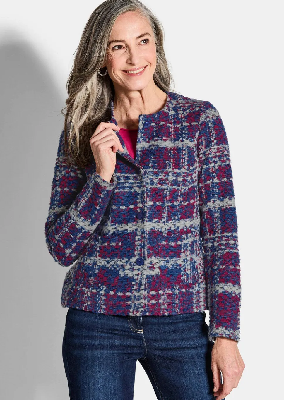 Veste Jacquard en jersey structuré
