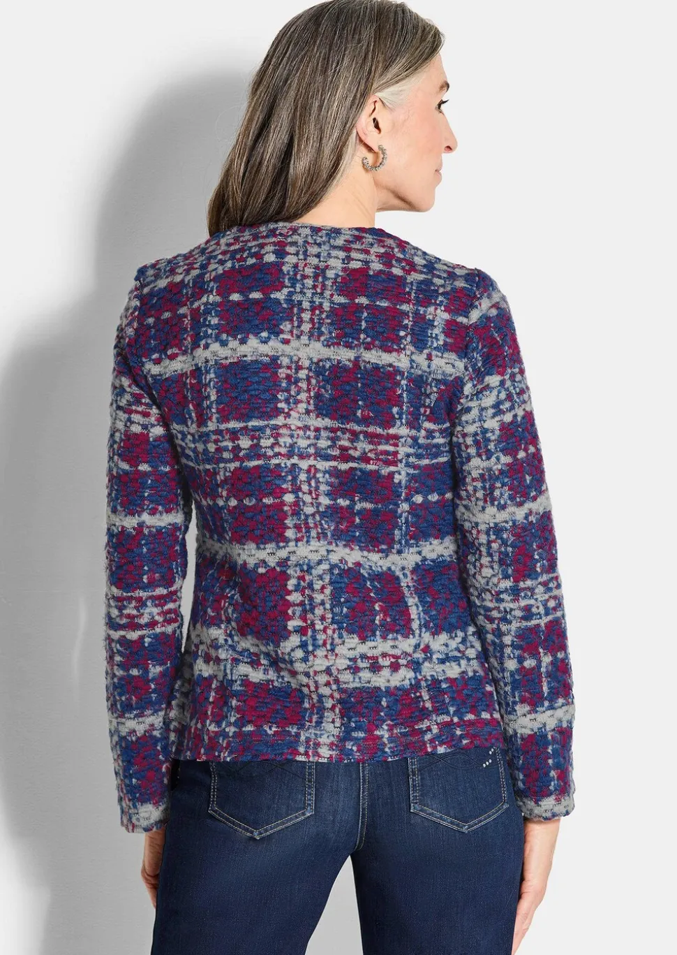Veste Jacquard en jersey structuré