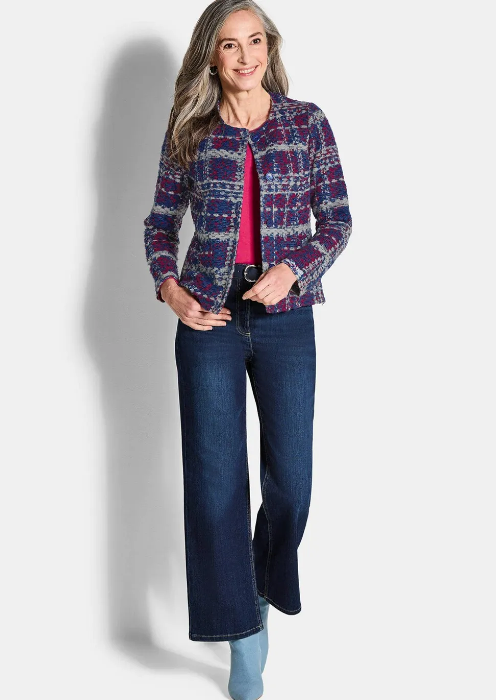 Veste Jacquard en jersey structuré