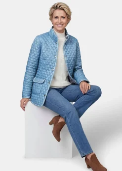 Veste légère réversible avec surpiqûres en losange