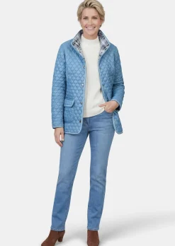 Veste légère réversible avec surpiqûres en losange