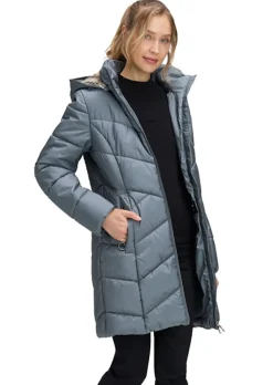 Veste longue avec fermeture par zip va-et-vient