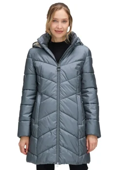 Veste longue avec fermeture par zip va-et-vient