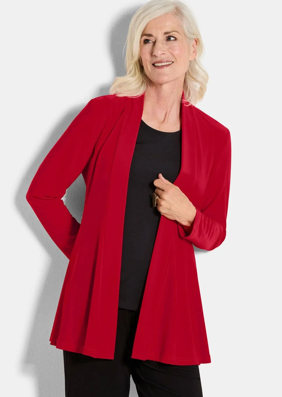 Veste longue en jersey