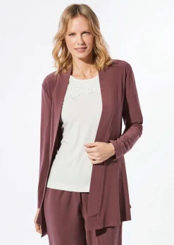 Veste longue en jersey