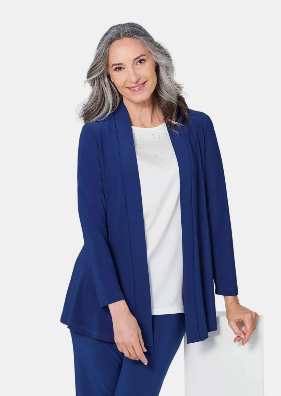 Veste longue en jersey