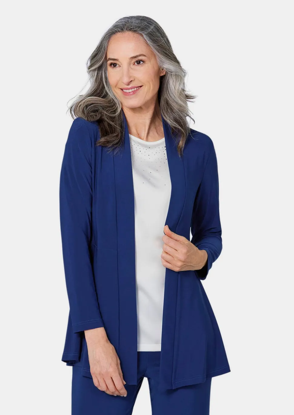 Veste longue en jersey