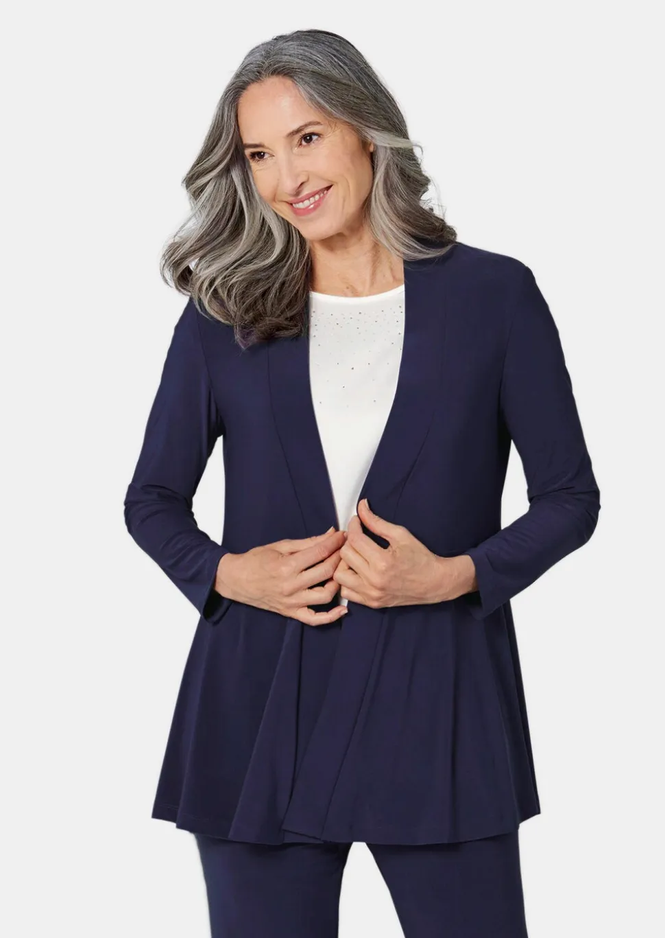Veste longue en jersey