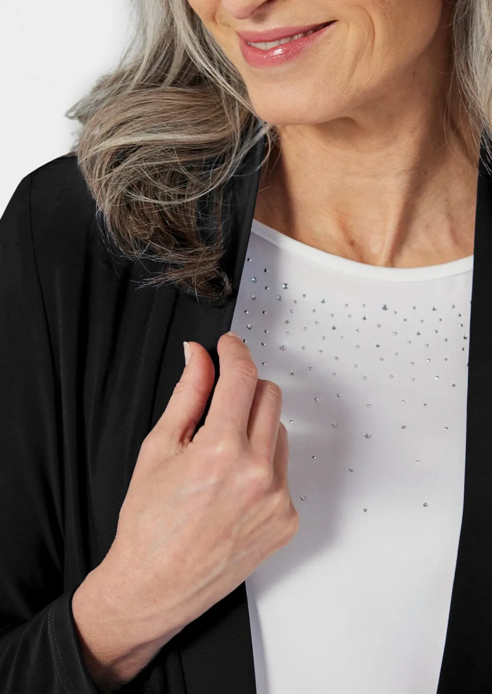 Veste longue en jersey