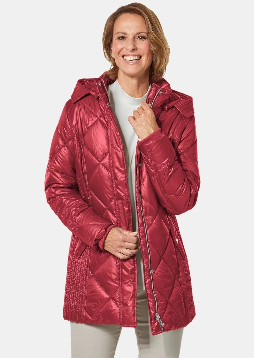Veste longue matelassée doublée
