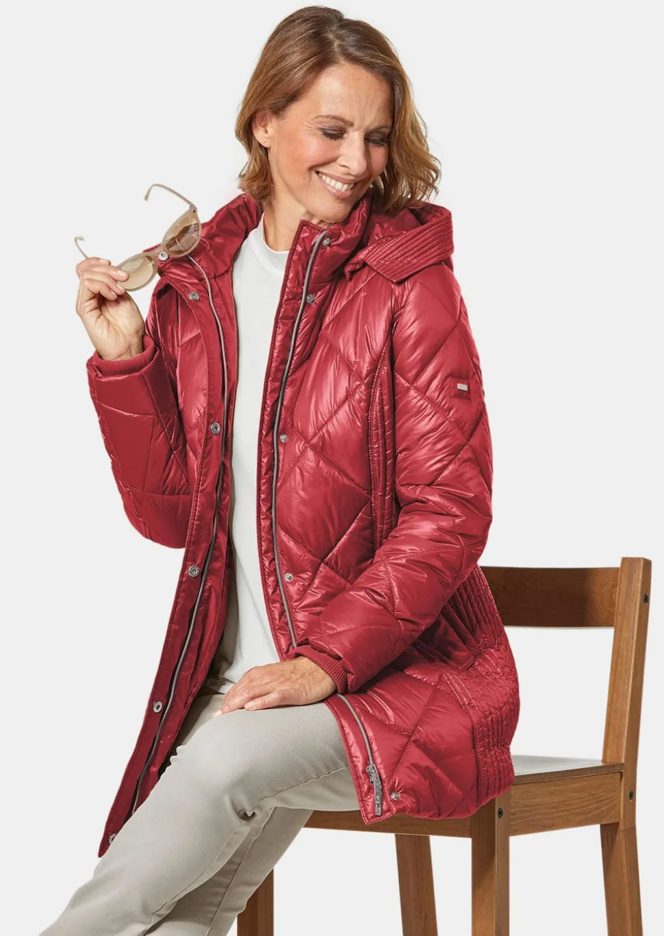 Veste longue matelassée doublée