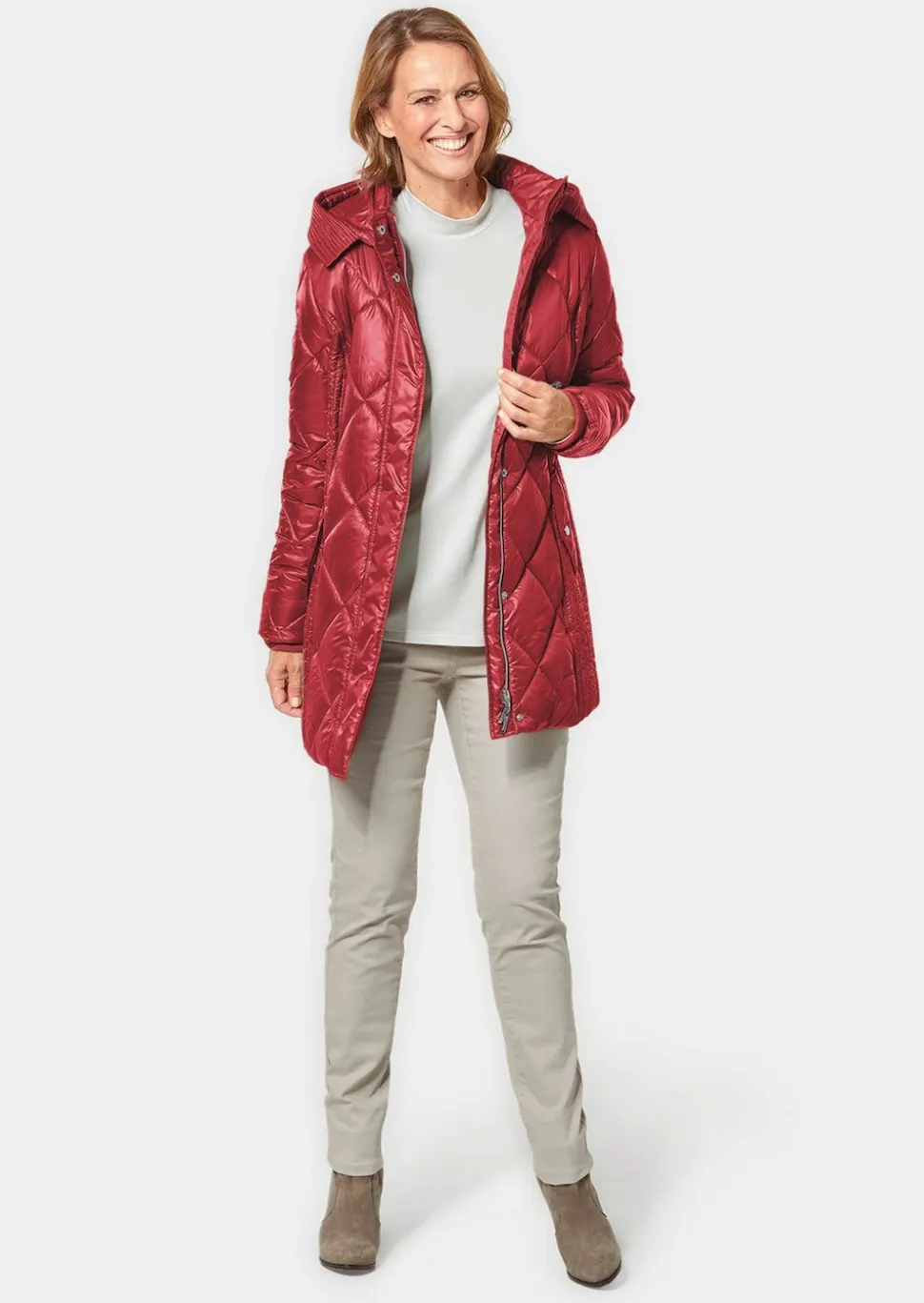 Veste longue matelassée doublée
