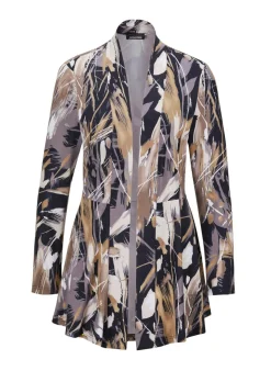 Veste longue slinky en stretch avec imprimé